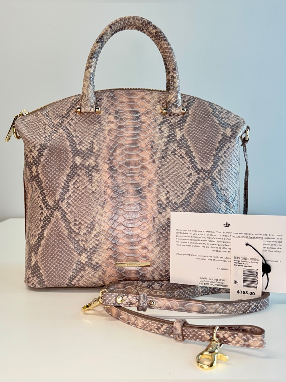 Brahmin NWOT Large Duxbury - Chiffon Mare - RETAIL $365